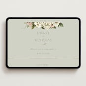 "Floral Tribute" - Wedding Website in Moss by Chris Griffith - Desktop Design