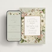 "Floral Tribute" - Wedding Website in Moss by Chris Griffith - Match Your Stationery