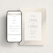 "Moderne" - Wedding Website in Alabaster by Pixel and Hank - Match Your Stationery