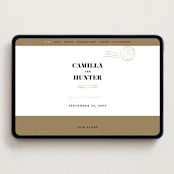 "Golden Stamp" - Wedding Website in Snow by FRANI - Desktop Design