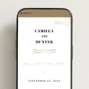 "Golden Stamp" - Wedding Website in Snow by FRANI - Mobile Layout