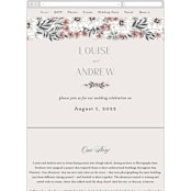 "Illuminated Storybook" - Wedding Website in Linen by Alethea and Ruth - Mobile Layout