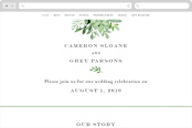 "Leafy ampersand" - Wedding Website in Mint Leaf by Jennifer Wick - Desktop Design