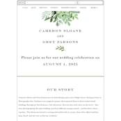 "Leafy ampersand" - Wedding Website in Mint Leaf by Jennifer Wick - Guest Management