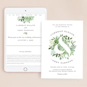 "Leafy ampersand" - Wedding Website in Mint Leaf by Jennifer Wick - Match Your Stationery