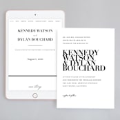 "The Minimalist" - Wedding Website in Pearl by Kelly Schmidt - Match Your Stationery