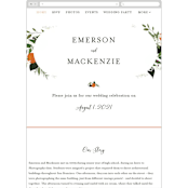"Orange Blossoms" - Wedding Website in Pearl by Susan Moyal - Guest Management