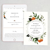 "Orange Blossoms" - Wedding Website in Pearl by Susan Moyal - Match Your Stationery