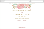 "Floral Vignette" - Wedding Website in Brass by Kristen Smith - Desktop Design