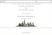 "Windy City" - Wedding Website in Antique by Turner de Feria - Desktop Design