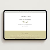 "Savanna" - Wedding Website in Fern by Lindsay Megahed - Desktop Design