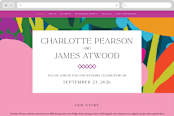 "To the max" - Wedding Website in Garden by Inkblot Design - Desktop Design