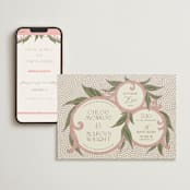"1081" - Wedding Website in Blush by GeekInk Design - Match Your Stationery