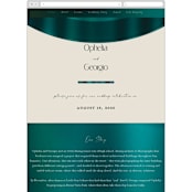 "Spectrum" - Wedding Website in Teal by Heather Schertzer - Mobile Layout
