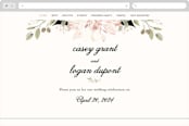 "Petal Surround" - Wedding Website in Blush & Gold by Susan Moyal - Desktop Design