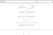 "divine" - Wedding Website in Gilded Gold by Jennifer Postorino - Desktop Design