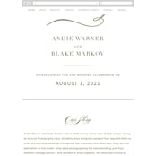 "divine" - Wedding Website in Gilded Gold by Jennifer Postorino - Guest Management