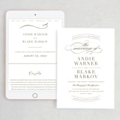 "divine" - Wedding Website in Gilded Gold by Jennifer Postorino - Match Your Stationery