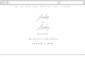 "Stacked date" - Wedding Website in Cotton by Amy Kross - Desktop Design