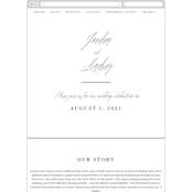 "Stacked date" - Wedding Website in Cotton by Amy Kross - Guest Management