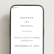 "Sketched Mountains" - Wedding Website in Snow by Mere Paper - Mobile Layout