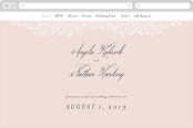"Elegant Lace" - Wedding Website in Blush by Hooray Creative - Desktop Design