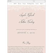"Elegant Lace" - Wedding Website in Blush by Hooray Creative - Mobile Layout