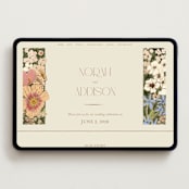 "In The Garden" - Wedding Website in Sherbert by Leah Bisch - Desktop Design
