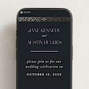 "Regency Grace" - Wedding Website in Onyx by Ana de Sousa - Mobile Layout