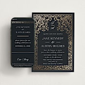 "Regency Grace" - Wedding Website in Onyx by Ana de Sousa - Match Your Stationery