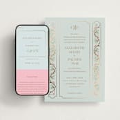 "Castle" - Wedding Website in Hummingbird by Claudia Orengo - Match Your Stationery