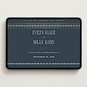 "Sadie" - Wedding Website in Periwinkle by Erin German - Desktop Design