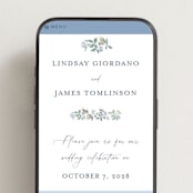 "Climbing Florals" - Wedding Website in Sapphire by Olivia Raufman - Mobile Layout