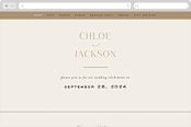 "Left Stack" - Wedding Website in Vanilla by Alethea and Ruth - Desktop Design