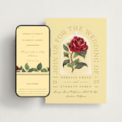 "Enchanted Rose from Disney's Beauty & The Beast" - Wedding Website in Mimosa by Leah Bisch - Match Your Stationery
