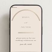 "Misha" - Wedding Website in Latte by Kristie Kern - Mobile Layout