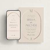 "Misha" - Wedding Website in Latte by Kristie Kern - Match Your Stationery