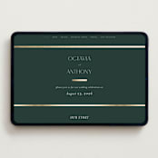 "Regal" - Wedding Website in Evergreen by Nicole Walsh - Desktop Design