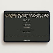 "Fringe" - Wedding Website in Midnight by Leah Bisch - Desktop Design