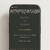 "Fringe" - Wedding Website in Midnight by Leah Bisch - Mobile Layout