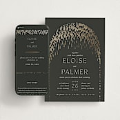 "Fringe" - Wedding Website in Midnight by Leah Bisch - Match Your Stationery