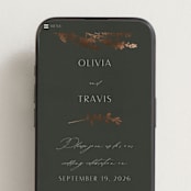 "Quince" - Wedding Website in Ivy by Kelly Schmidt - Mobile Layout