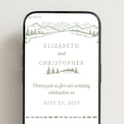 "On The Horizon" - Wedding Website in Moss by Paper Sun Studio - Mobile Layout