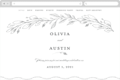 "Verdure Couronne" - Wedding Website in Matte Silver by Susan Moyal - Desktop Design