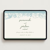 "Bloom" - Wedding Website in Waterfall by Kelly Watkins - Desktop Design