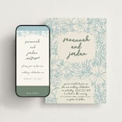 "Bloom" - Wedding Website in Waterfall by Kelly Watkins - Match Your Stationery