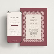 "Chantilly" - Wedding Website in Mauve by Erica Krystek - Match Your Stationery