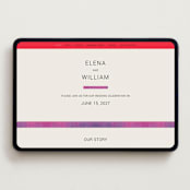 "At Dusk" - Wedding Website in Sunset by Sumak Studio - Desktop Design