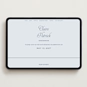"Modernne" - Wedding Website in Powder by Carolyn MacLaren - Desktop Design