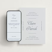"Modernne" - Wedding Website in Powder by Carolyn MacLaren - Match Your Stationery